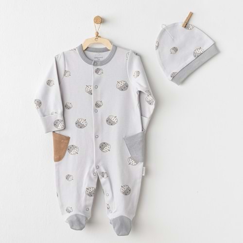 BEBEK TULUM TAKIM ROMPER HAT SET HELLO AUTUMN