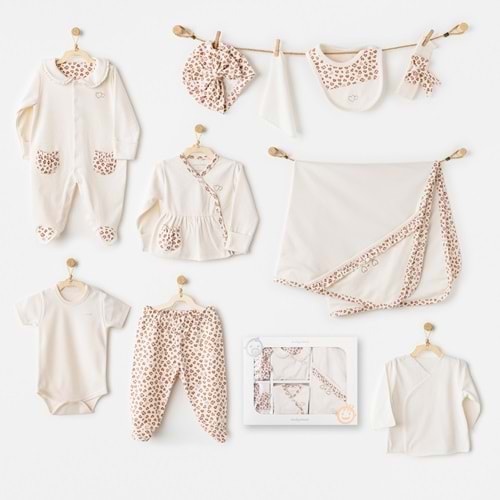 BEBEK HASTANE ÇIKIŞI 10 PCS NEWBORN SET LITTLE LEOPARD