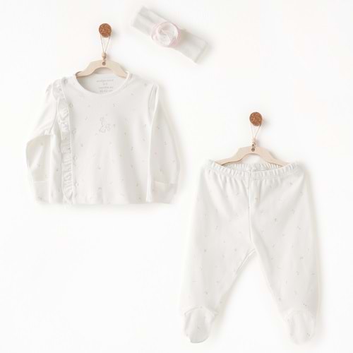 BEBEK ZIBIN TAKIM 3 PCS SIDE SNAP SET SUMMER TIME