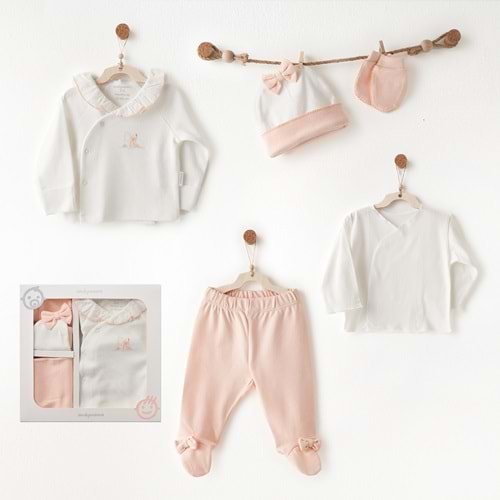 BEBEK HASTANE ÇIKIŞI 5 PCS NEWBORN SET LITTLE SWAN LOVE