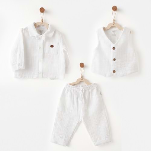 BEBEK TAKIM 3 PCS SET MUSLIN SEA LIFE