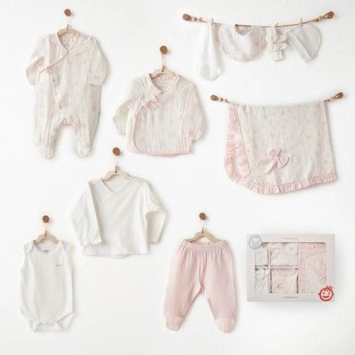 BEBEK HASTANE ÇIKIŞI 10 PCS NEWBORN SET MUSLIN LOVELY DAY