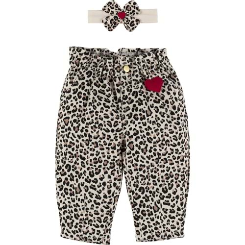 Leopar Saç Bantlı Pantolon 19528