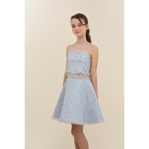 ÇOCUK ELBİSE BELİ TÜL CROP MODEL