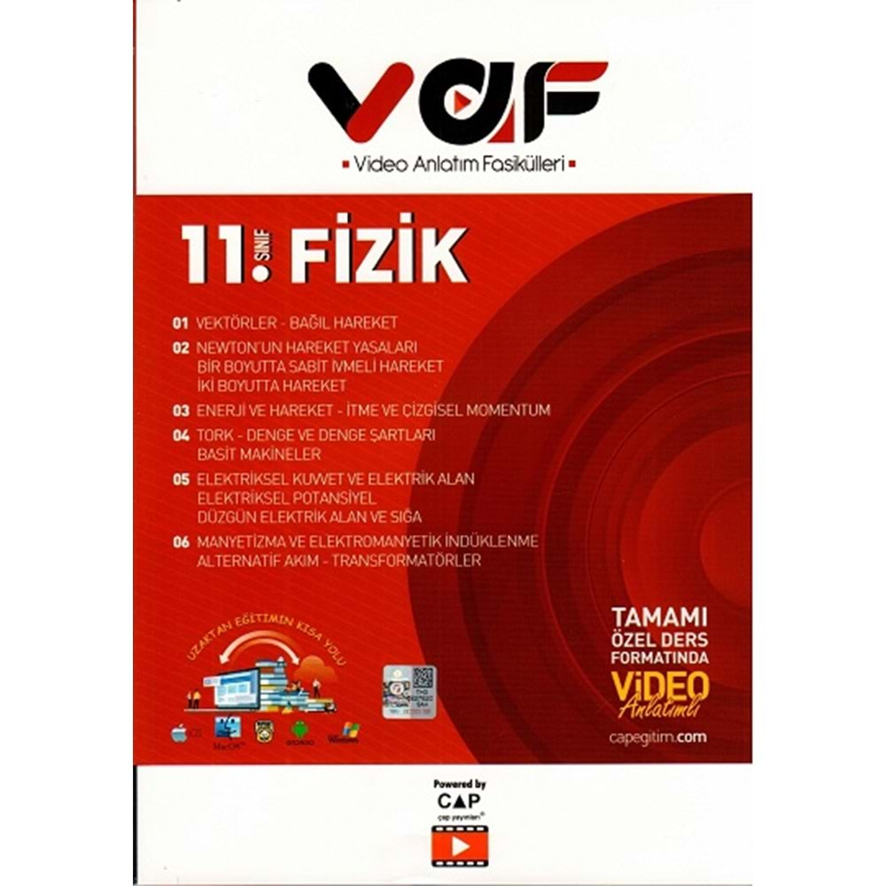 Vaf Yayınları 11. Sınıf Fizik Video Anlatım Fasikülleri