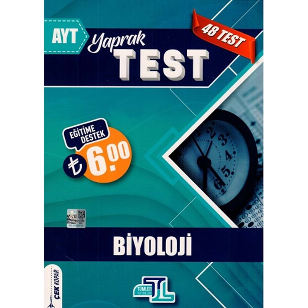 Tümler Yayınları Ayt Biyoloji Yaprak Test