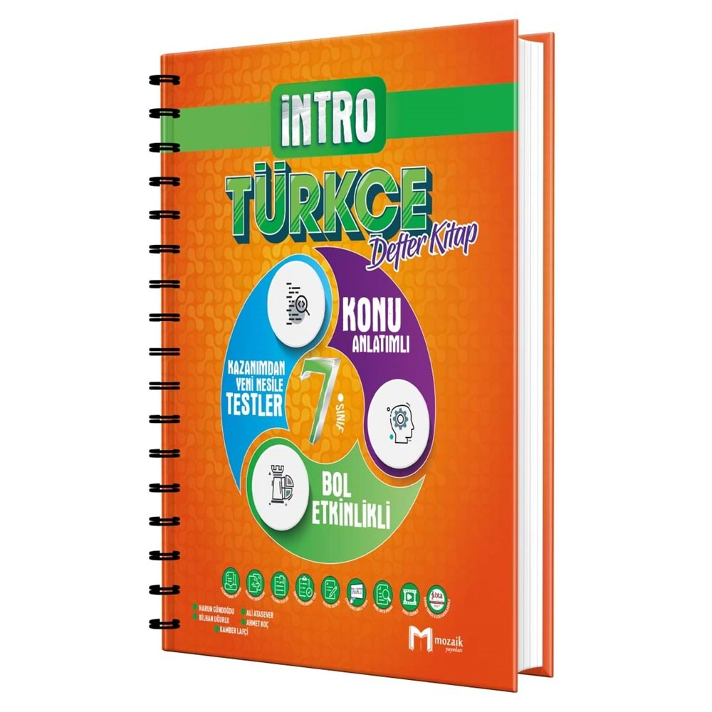 Mozaik Yayınları 7. Sınıf Türkçe İntro Defter Kitap