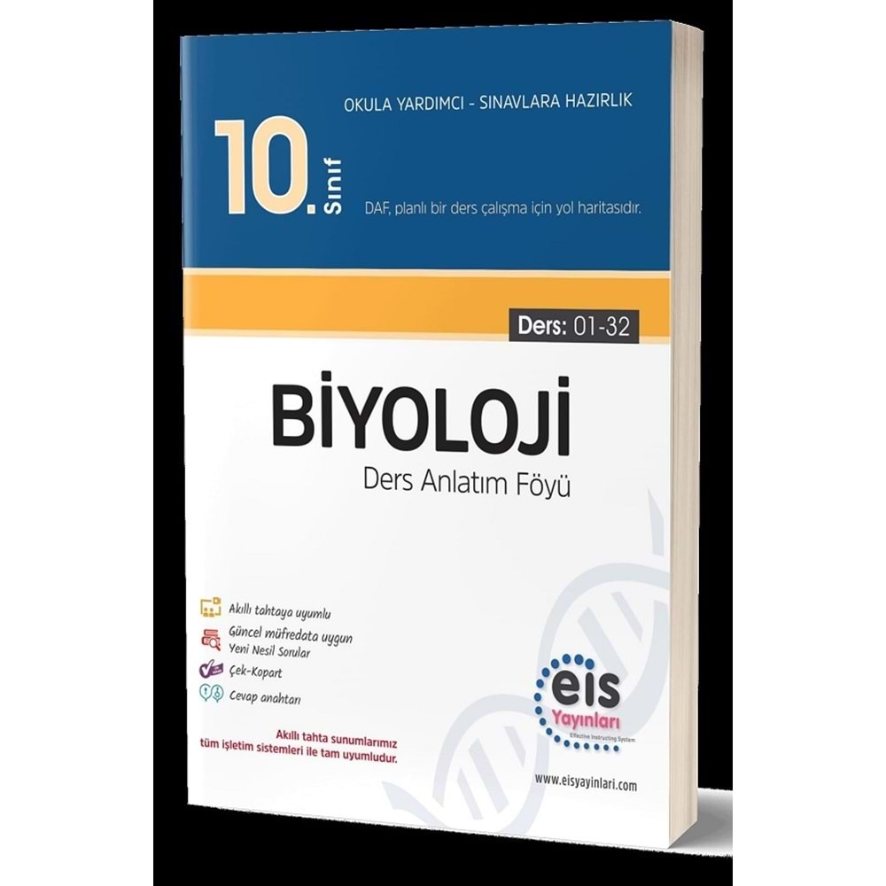 Eis Yayınları 10. Sınıf Biyoloji DAF