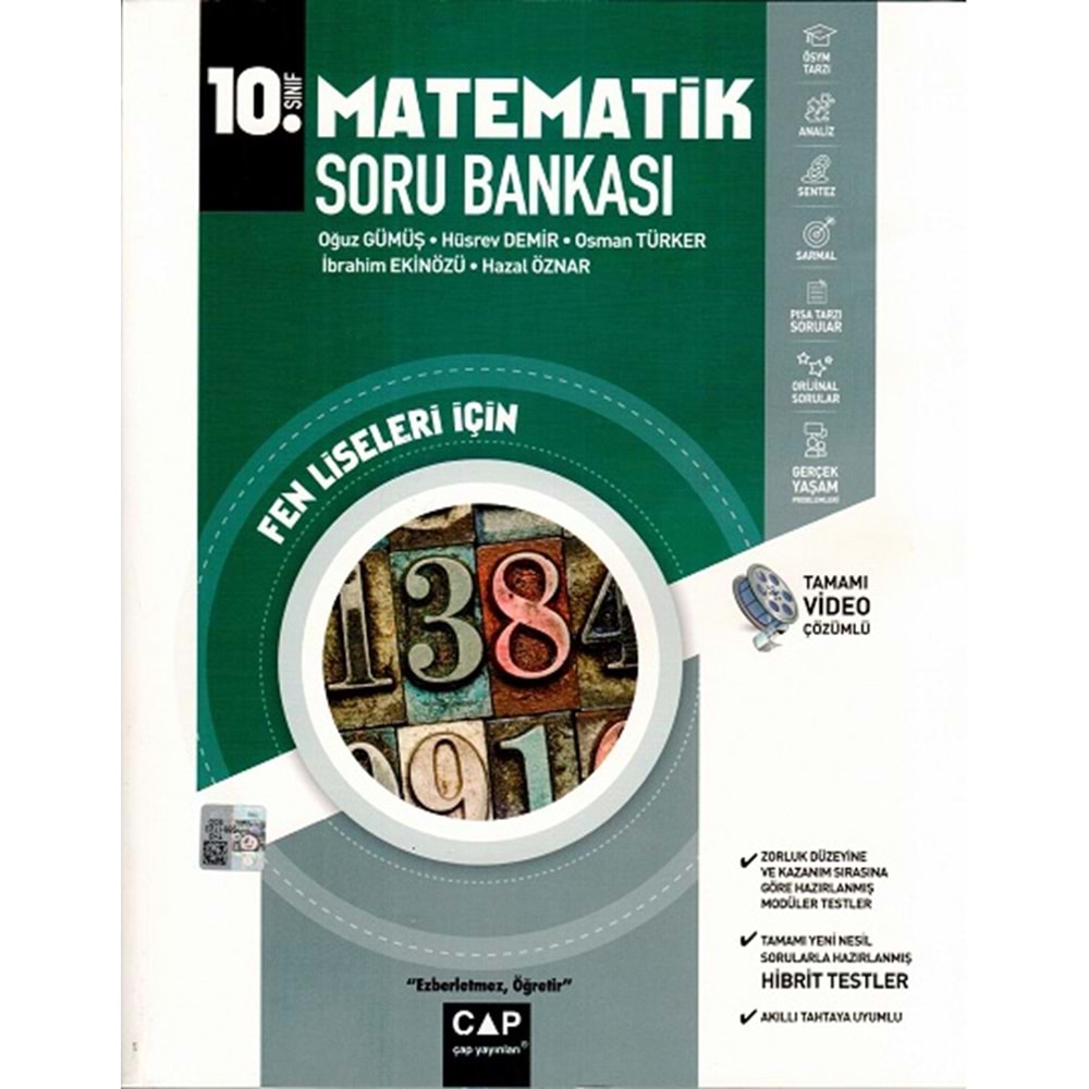 Çap Yayınları 10. Sınıf Matematik Fen Lisesi Soru Bankası