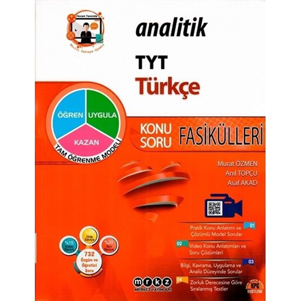 Merkez Yayınları TYT Türkçe Analitik Konu Soru Fasikülleri