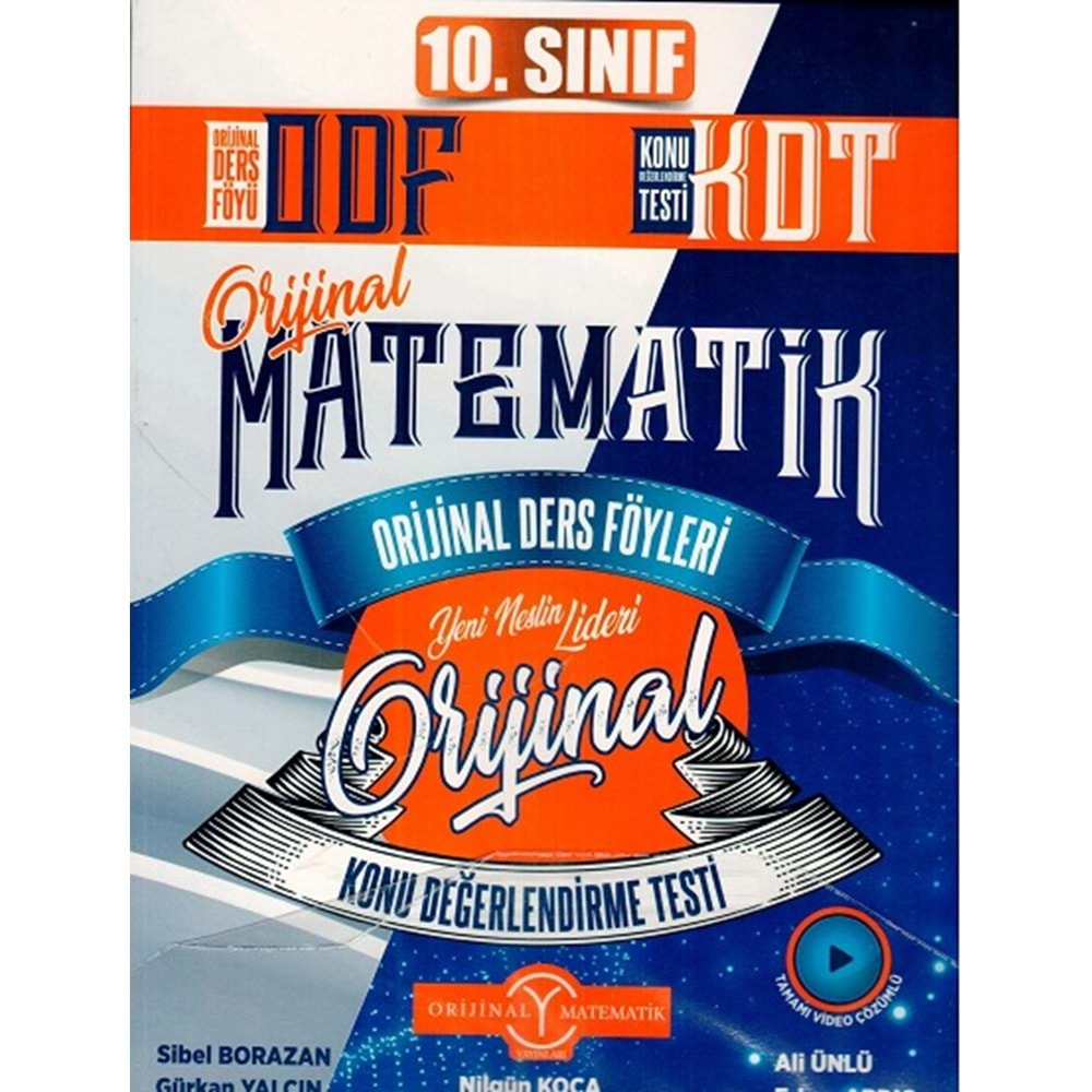 Orijinal Yayınları 10. Sınıf Matematik Orjinal Ders Föyleri