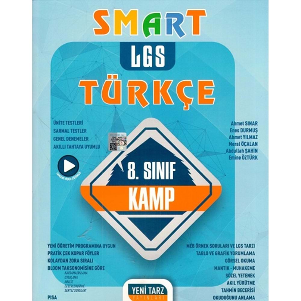 Yeni Tarz Yayınları 8. Sınıf Smart Türkçe Kamp 2022