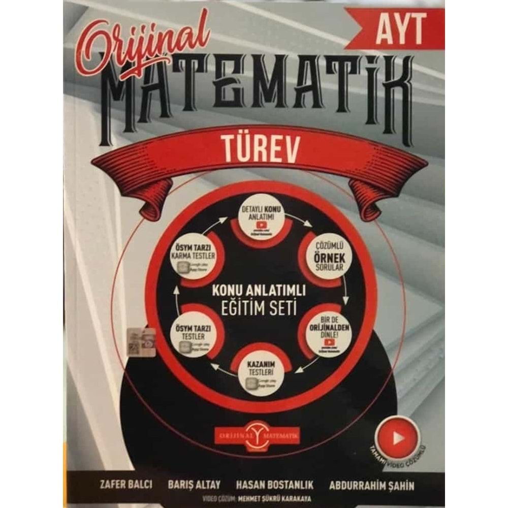 Orijinal Yayınları AYT Matematik Türev Konu Anlatımlı