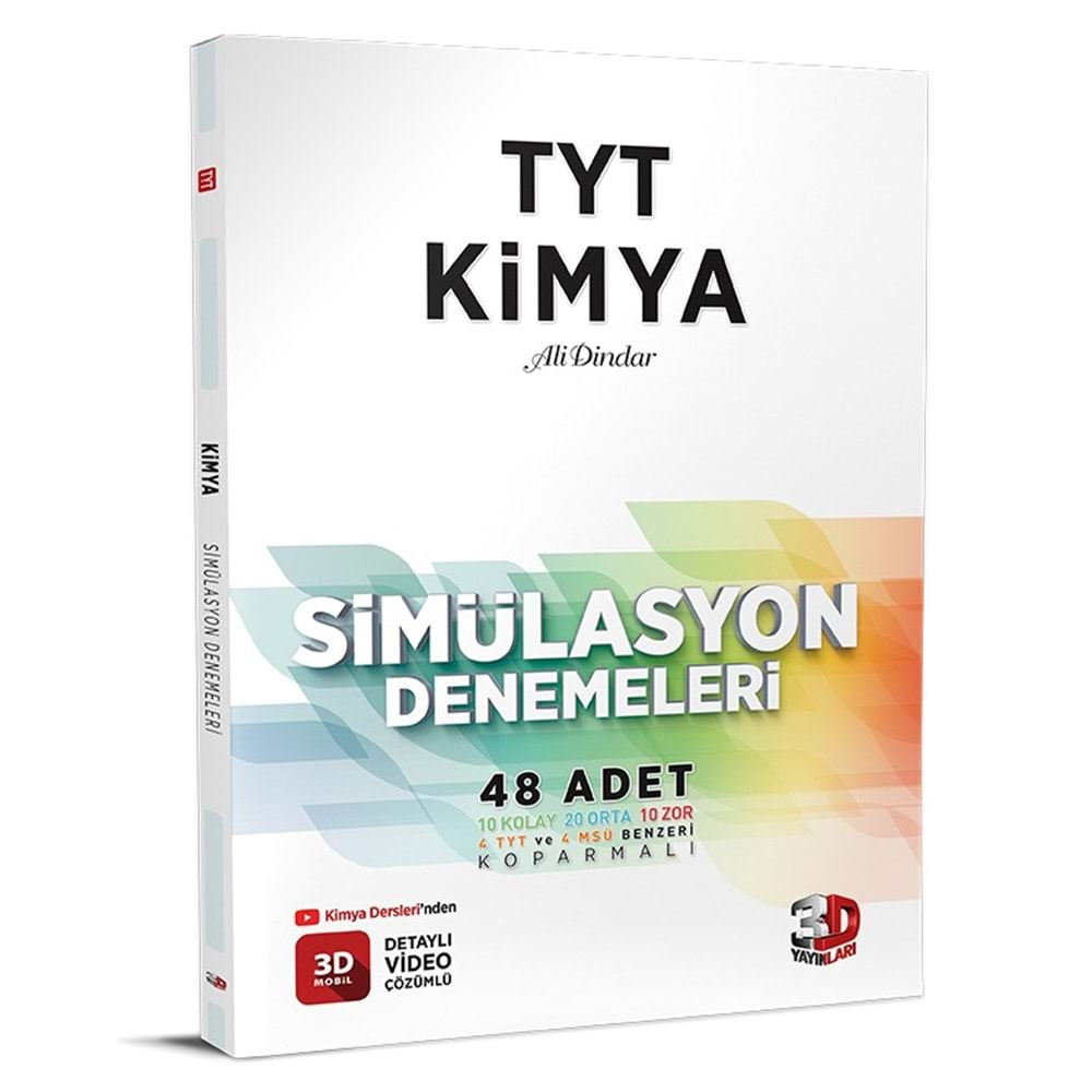 3D Yayınları TYT Simülasyon 48 Li Kimya Denemeleri