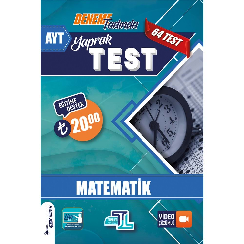 Tümler Yayınları AYT Matematik Yaprak Test