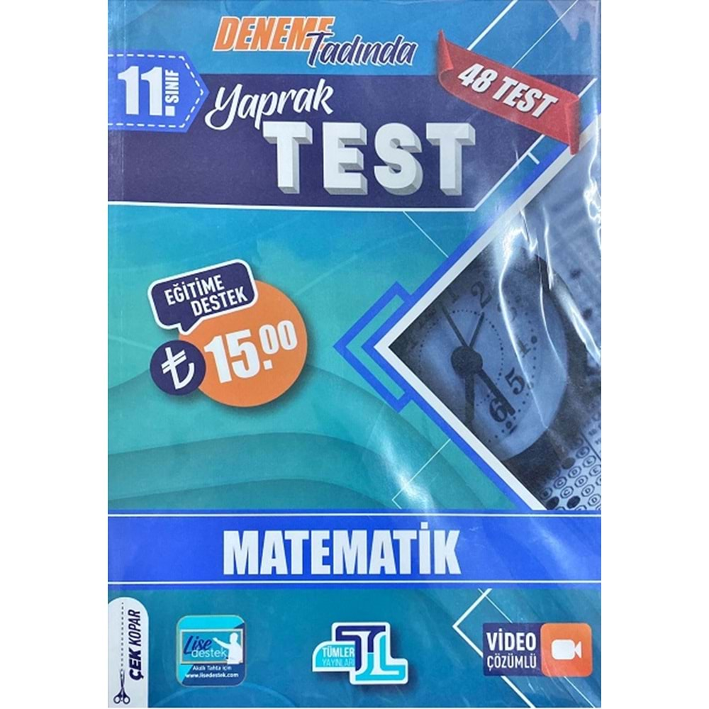 Tümler Yayınları 11. Sınıf Matematik Yaprak Test