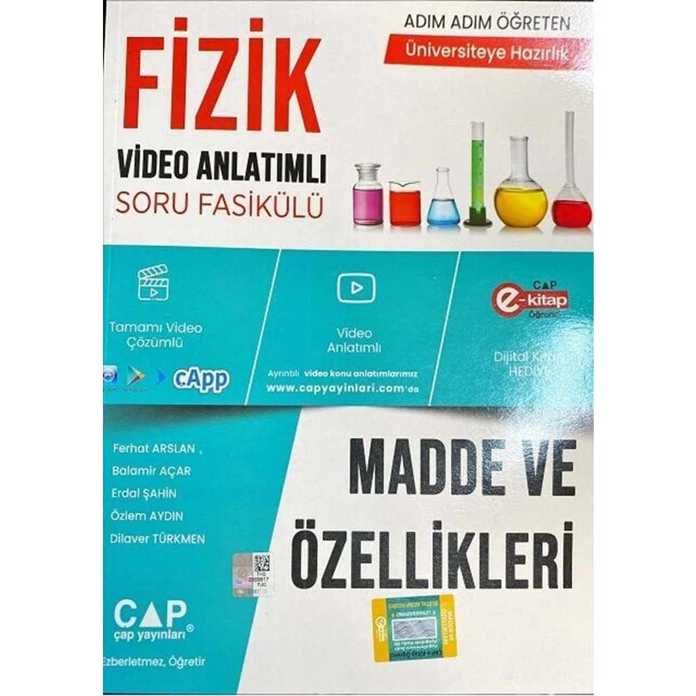 Çap Fizik Madde ve Özellikleri Konu Anlatımlı Soru Bankası 2023