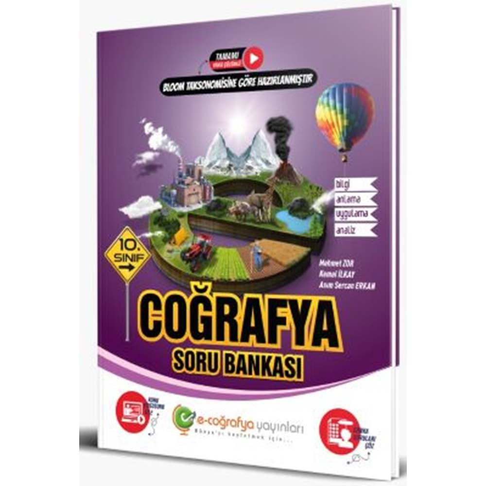 E-coğrafya Yayınları 10. Sınıf Coğrafya Soru Bankası