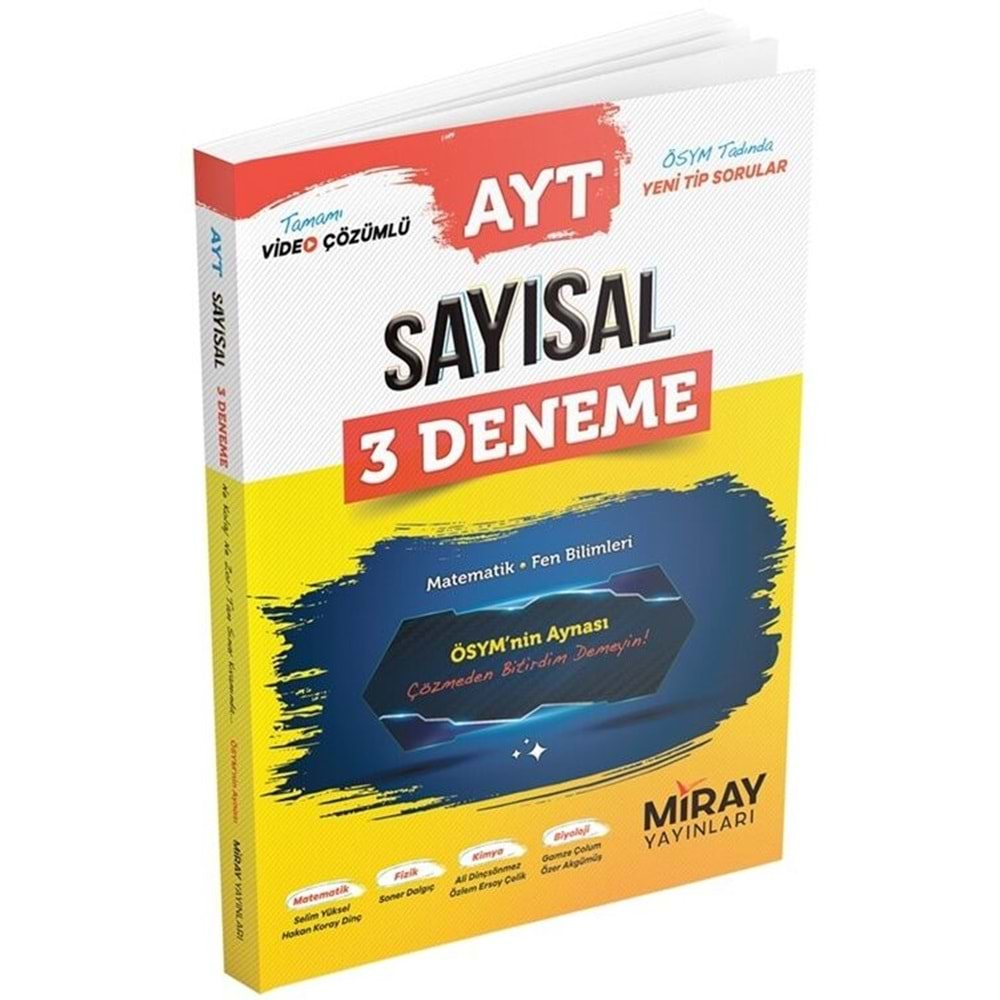 Miray Yayınları Ayt Sayısal 3 Lü Deneme