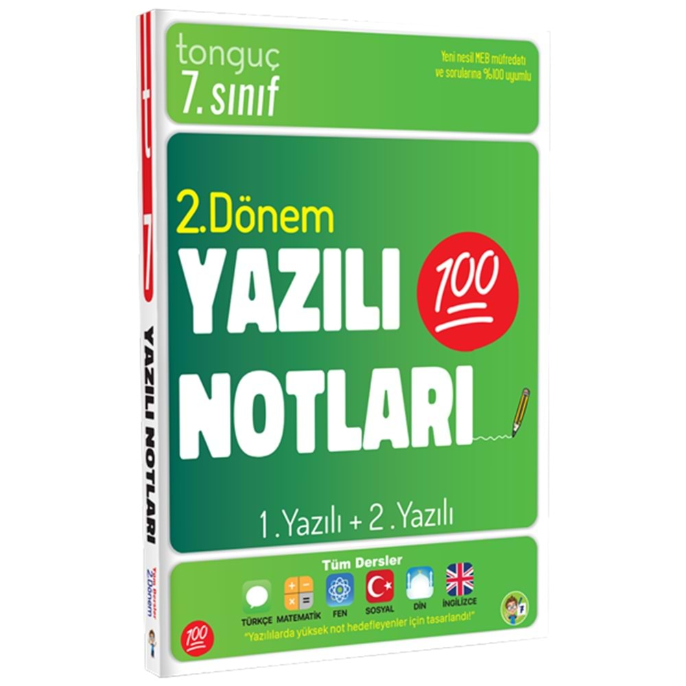 Tonguç Akademi 7. Sınıf Yazılı Notları 2. Dönem 1 ve 2. Yazılı