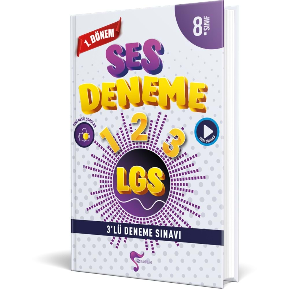 Ses Yayınları 8. Sınıf LGS 1. Dönem 3 lü Deneme Sınavı Özel Baskı