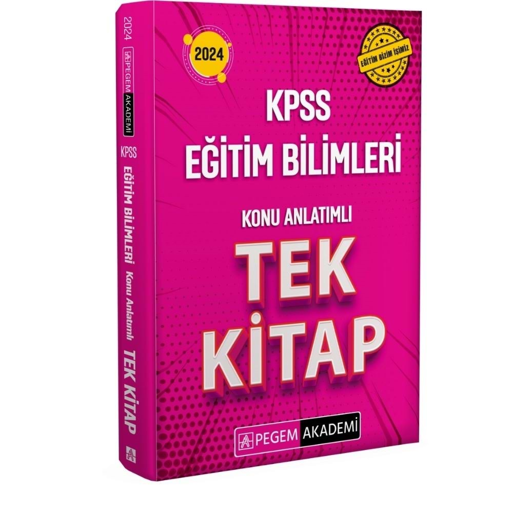 Pegem Yayınları 2024 KPSS Eğitim Bilimleri Konu Anlatımlı Tek Kitap