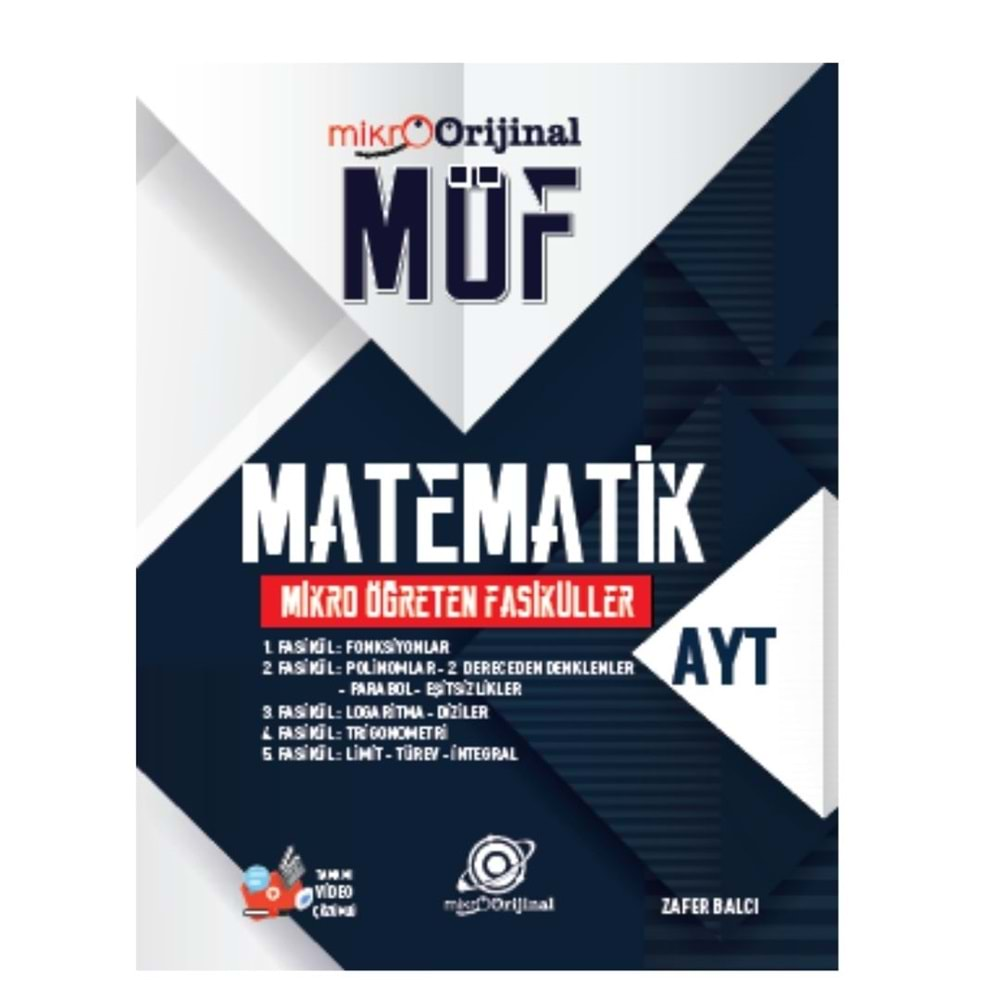 Orijinal Yayınları Mikro AYT Matematik MÖF Mikro Öğreten Fasiküller