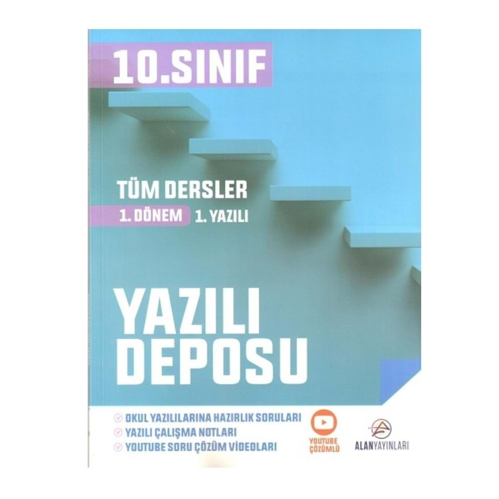 Alan Yayınları 10. Sınıf Yazılı Deposu 1. Dönem 1. Yazılı