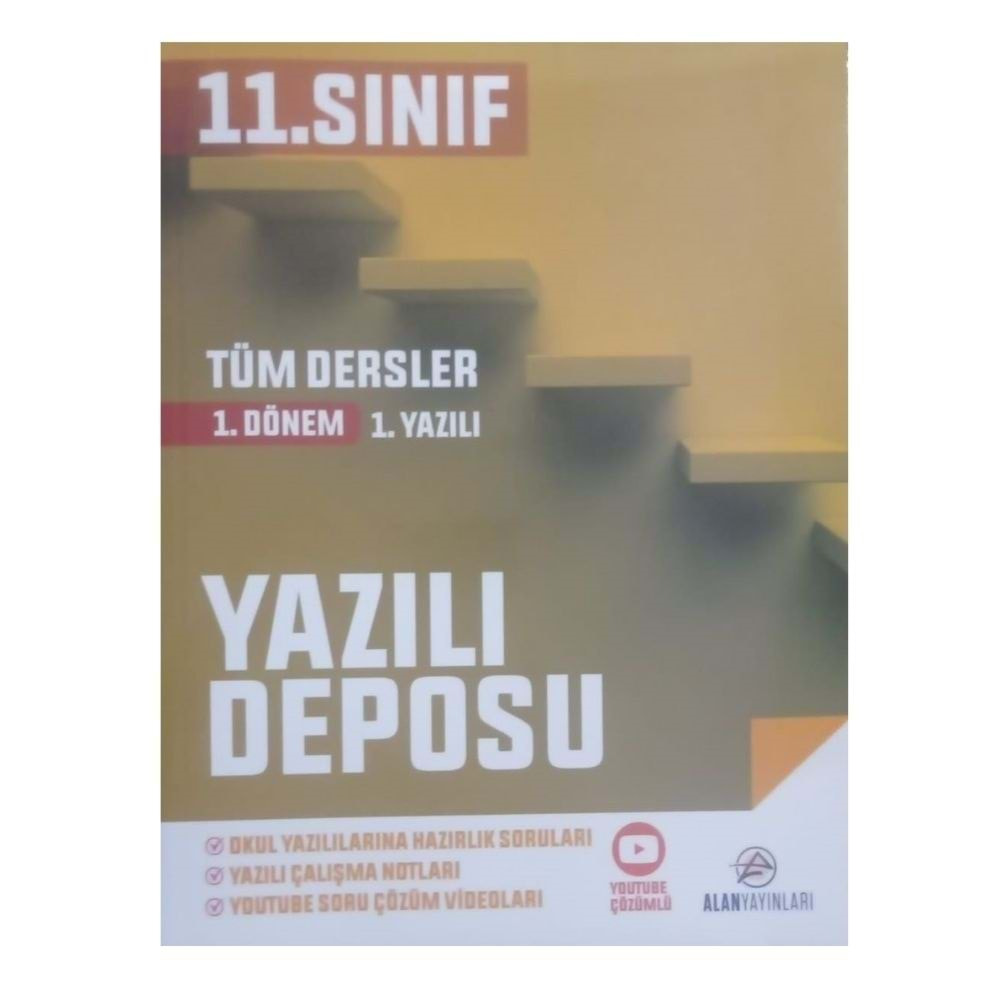 Alan Yayınları 11. Sınıf Yazılı Deposu 1. Dönem 1. Yazılı 2024