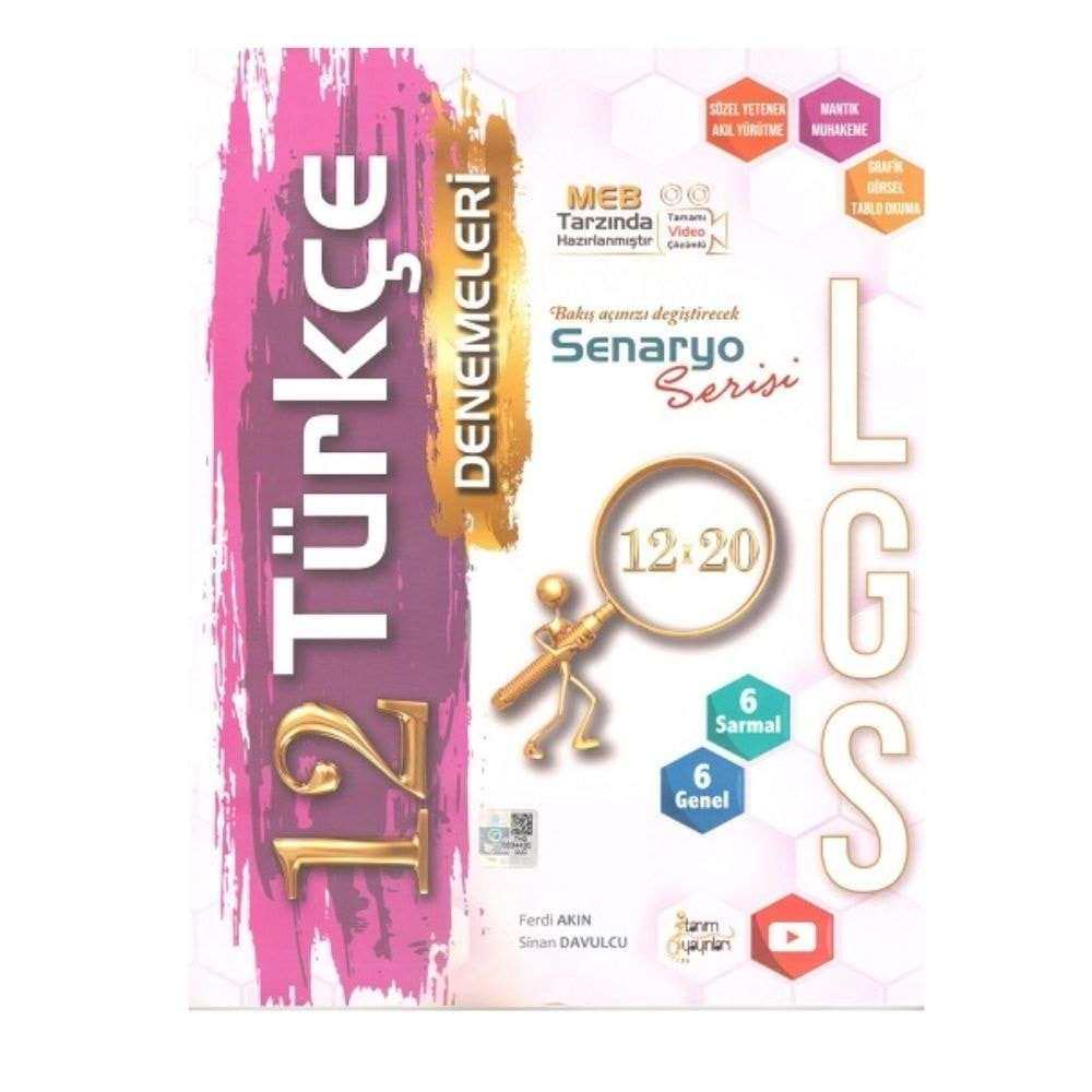 Tanım Yayınları 8. Sınıf LGS Türkçe Senaryo 12x20 Deneme