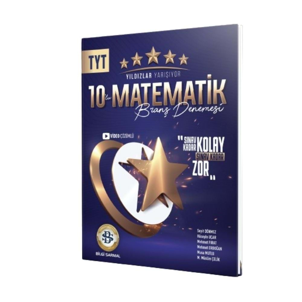 Bilgi Sarmal Yayınları TYT Matematik Yıldızlar Yarışıyor 10 lu Branş Denemesi