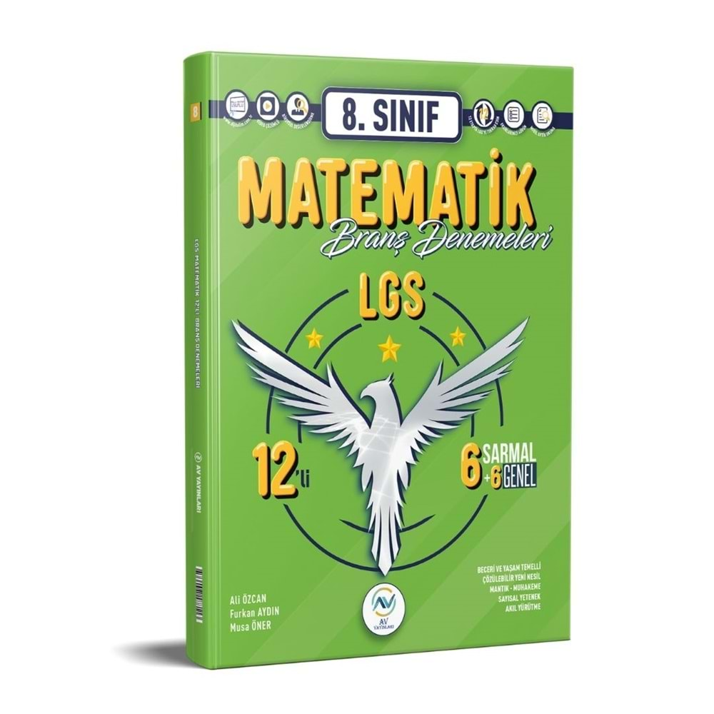 Av Yayınları 8. Sınıf LGS Matematik 12 li Branş Deneme