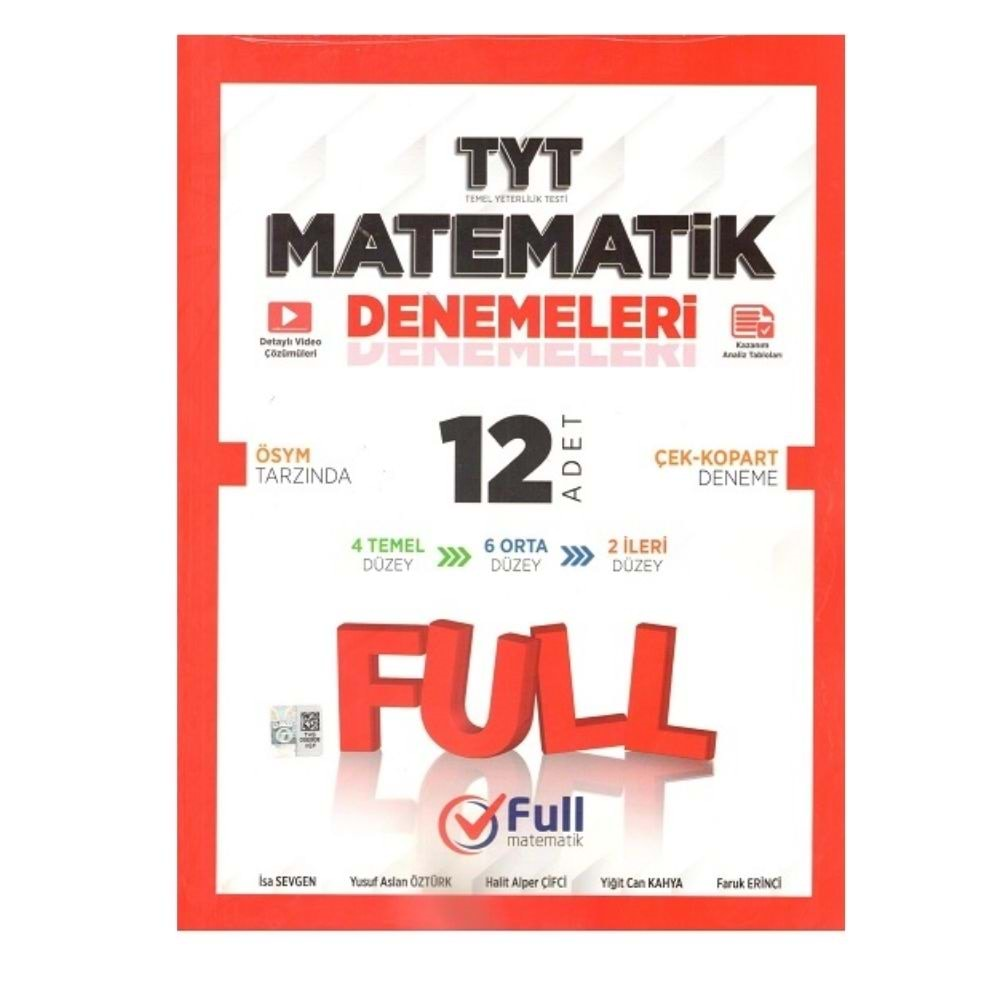 Full Matematik Yayınları TYT Matematik 12 x 40 Denemeleri 2024