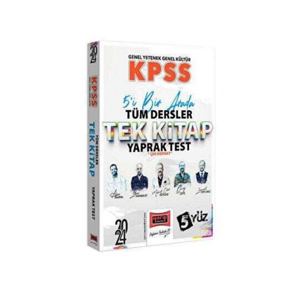 Yargı Yayınları 2024 KPSS 5Yüz Lisans GK-GY Tüm Dersler Tek Kitap Çek Kopart Yaprak Test