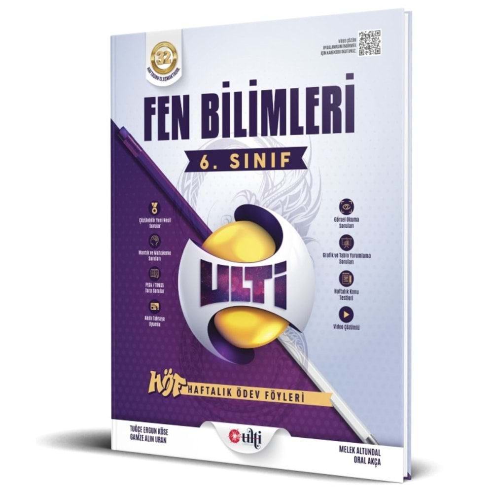 Ulti Yayınları 6. Sınıf Fen Bilimleri Haftalık Ödev Föyleri