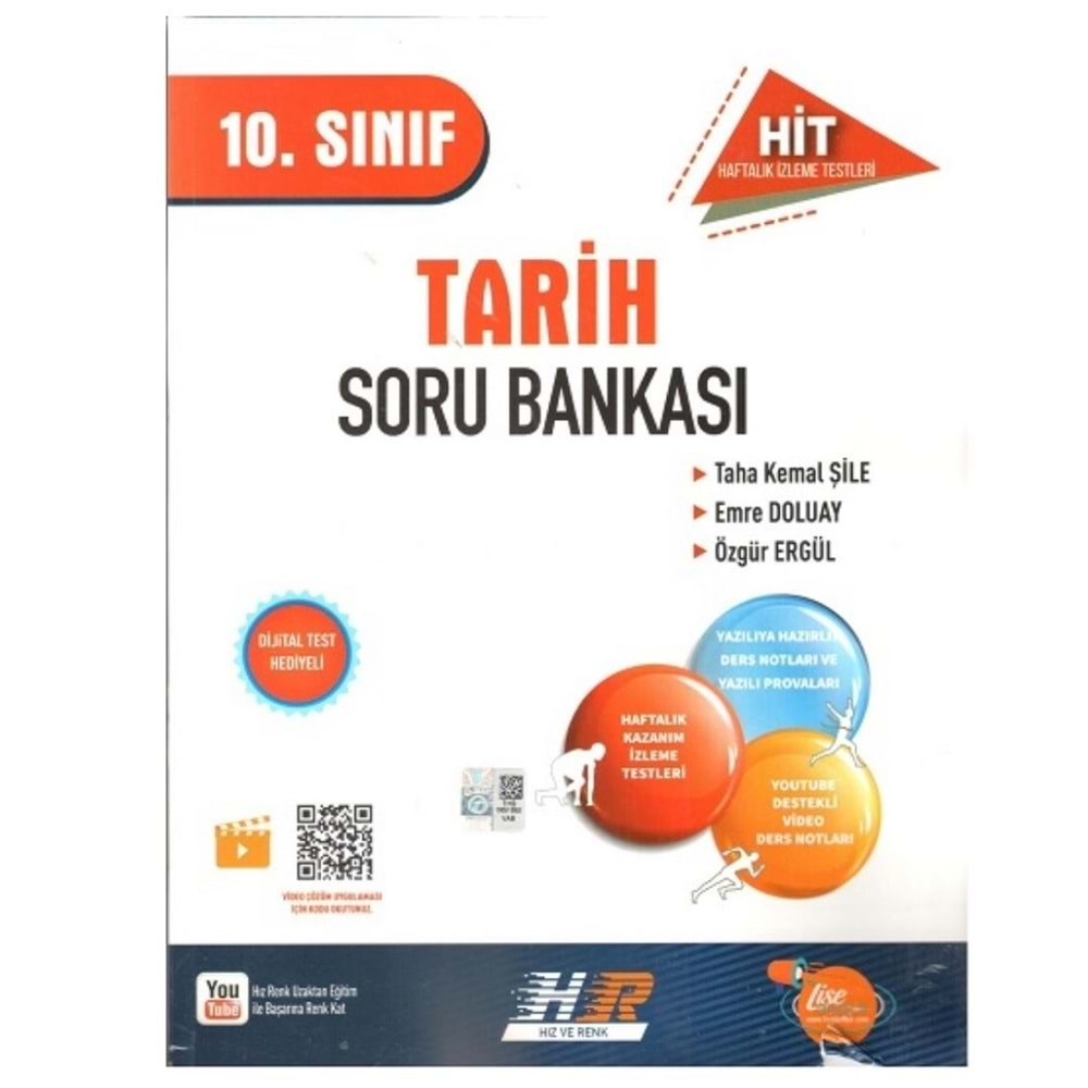 Hız Ve Renk Yayınları 10. Sınıf Tarih HİT Soru Bankası