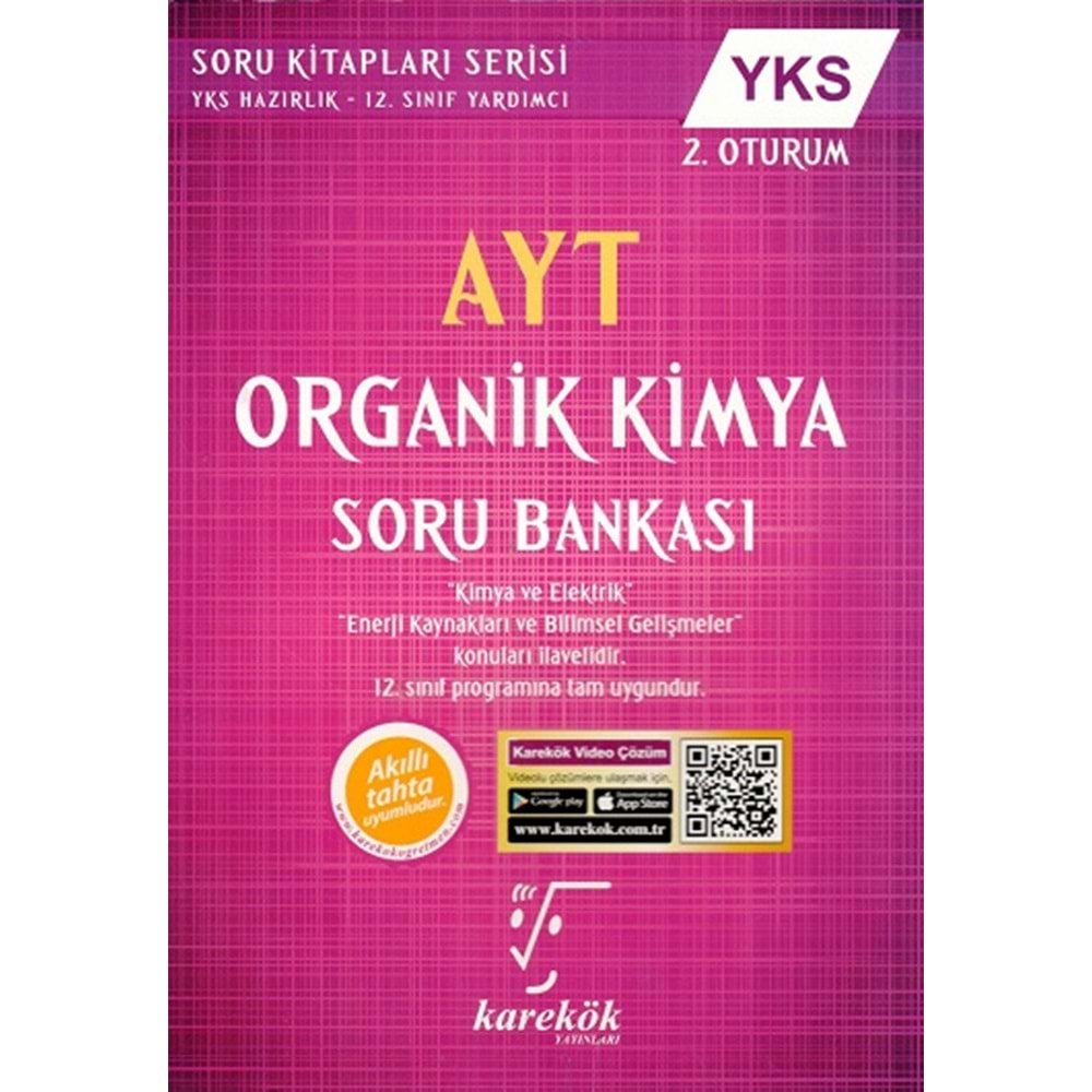 Karekök Yayınları AYT Organik Kimya Soru Bankası