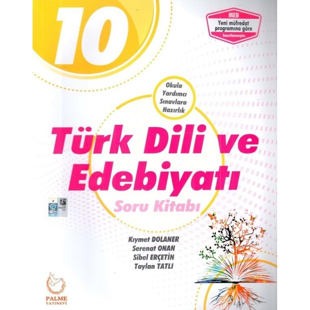 Palme Yayınları 10. Sınıf Türk Dili ve Edebiyatı Soru Kitabı