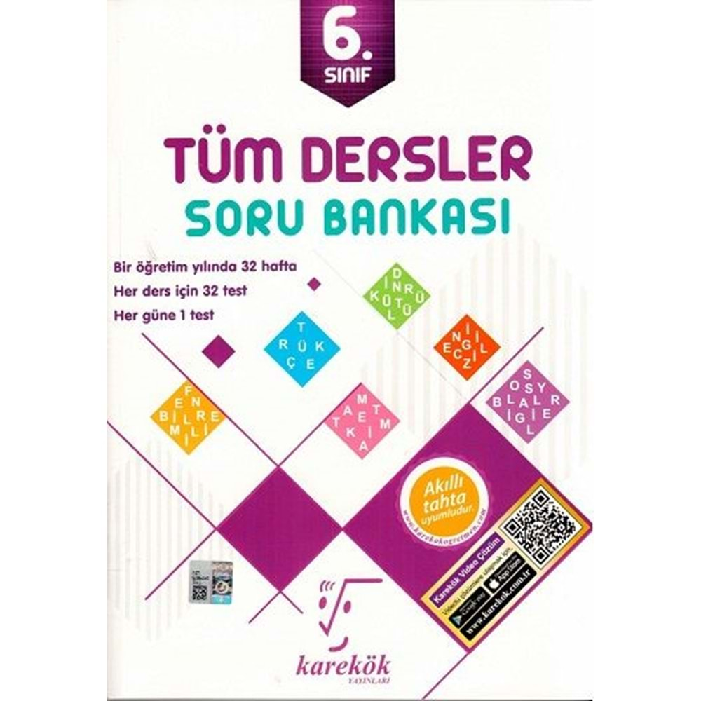 Karekök Yayınları 6. Sınıf Tüm Dersler Soru Bankası