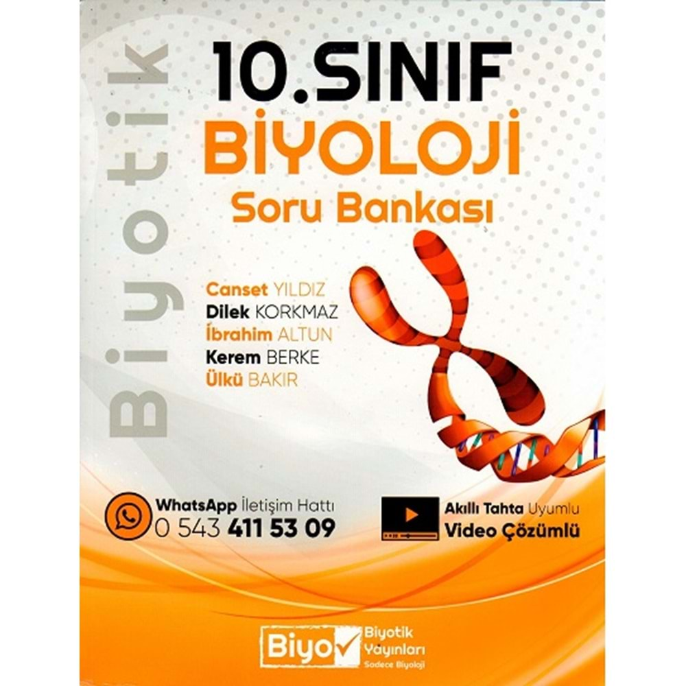 Biyotik Yayınları 10. Sınıf Biyoloji Soru Bankası