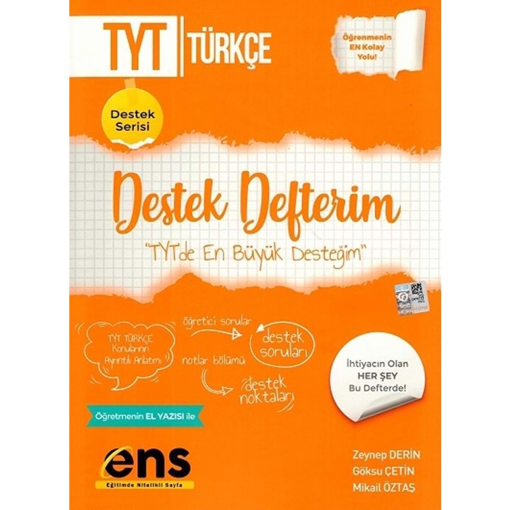 ENS Yayıncılık TYT Türkçe Destek Defterim