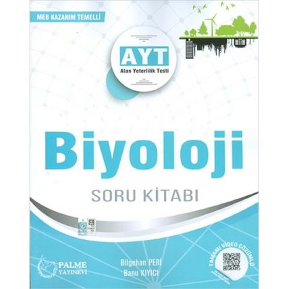 Palme Yayınları AYT Biyoloji Tamamı Video Çözümlü Soru Kitabı