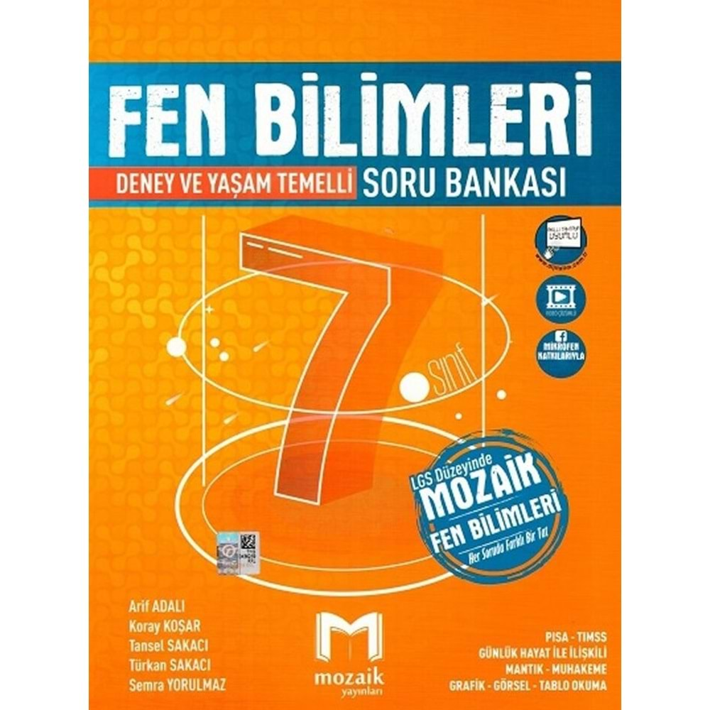 Mozaik Yayınları 7. Sınıf Fen Bilimleri Soru Bankası