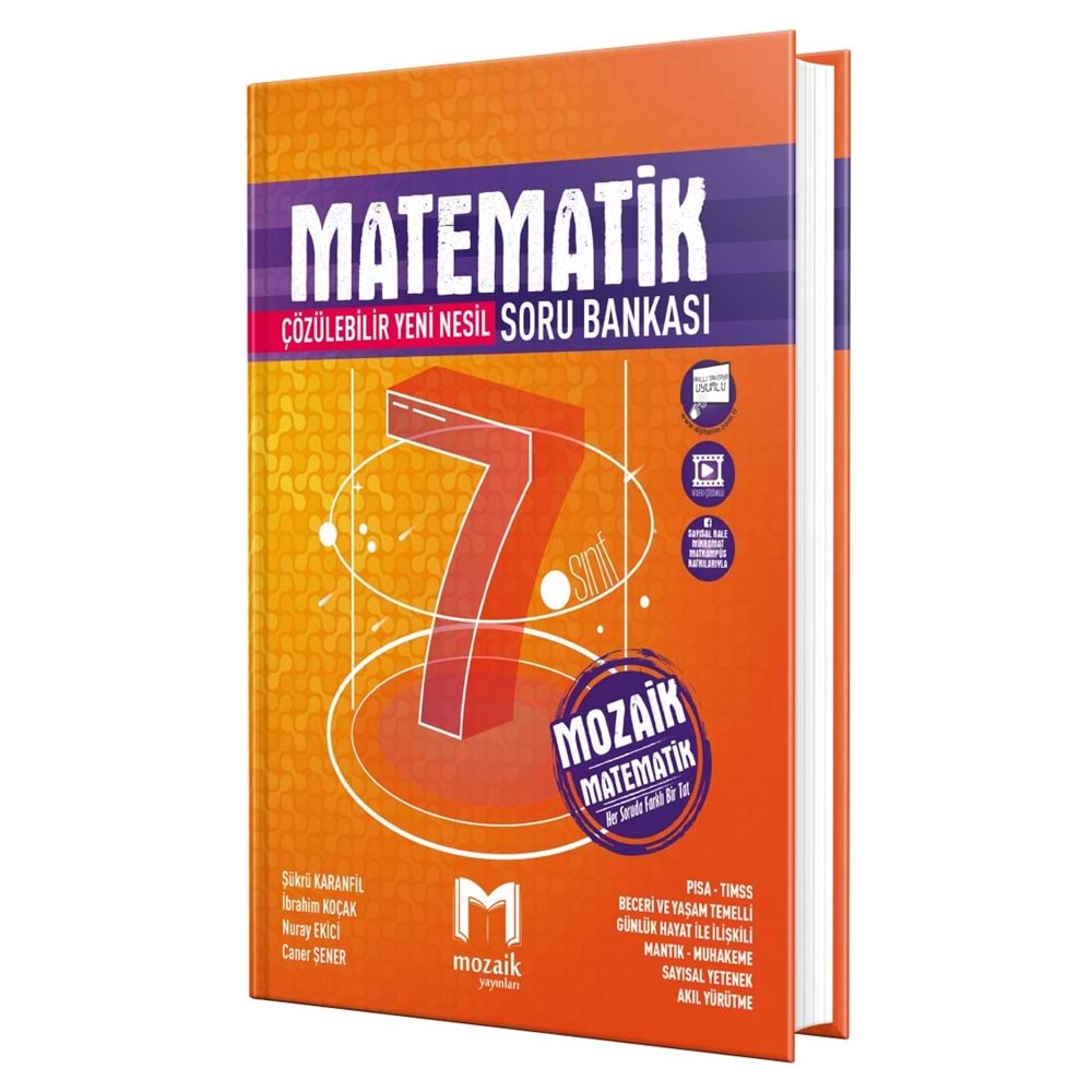 Mozaik Yayınları 7. Sınıf Yeni Nesil Matematik Soru Bankası 2024