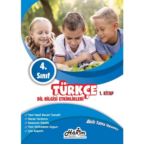 Hakim Yayınları 4. Sınıf Türkçe Etkinlikli Çalışma Kitabı 1. Kitap