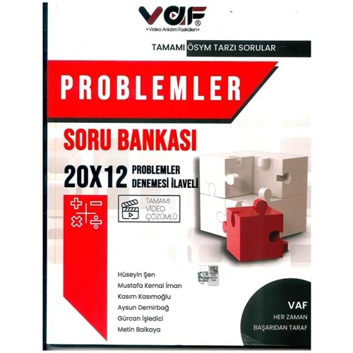 Vaf Yayınları Tyt Problemler Soru Bankası 20 x 12 Deneme İlaveli