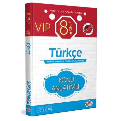 Editör Yayınevi 8. Sınıf VIP Türkçe Konu Anlatımı 2023