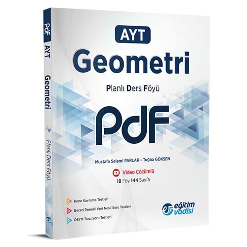 Eğitim Vadisi Yayınları AYT Geometri Güncel PDF Planlı Ders Föyü