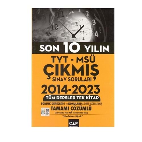 Çap Yayınları TYT MSÜ Son 10 Yılın Çıkmış Soruları