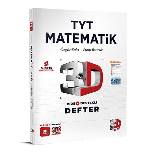 3D Yayınları TYT Matematik Video Destekli Defter 2024
